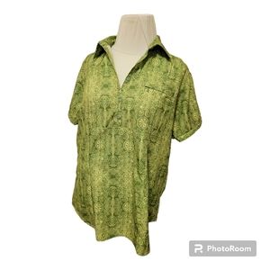 Woolrich Brenna Top, short sleeves, size med, color‎ Lichen